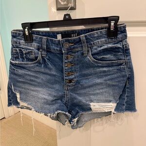 Kut from the Kloth Distressed Blue Jean Shorts